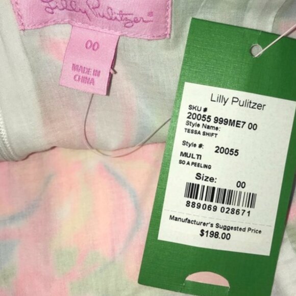 Lilly Pulitzer Tessa Shift Sz 00 Floral Multicol V Neck Embroid NWT FLASH SALE!! - Picture 6 of 9